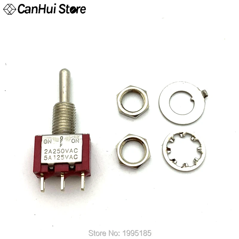 Миниатюрные тумблеры Mini 3-Pin SPDT ON-OFF-ON 2A 250VAC 5A 125vac 10 шт. миниатюрные переключатели