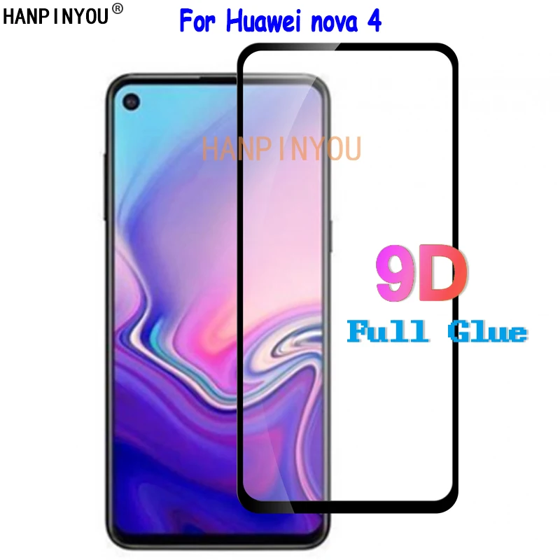 

Для Huawei nova 4 nova4 6,4 "9D полное покрытие клей закаленное стекло защита для экрана взрывозащищенная защитная пленка защитный экран