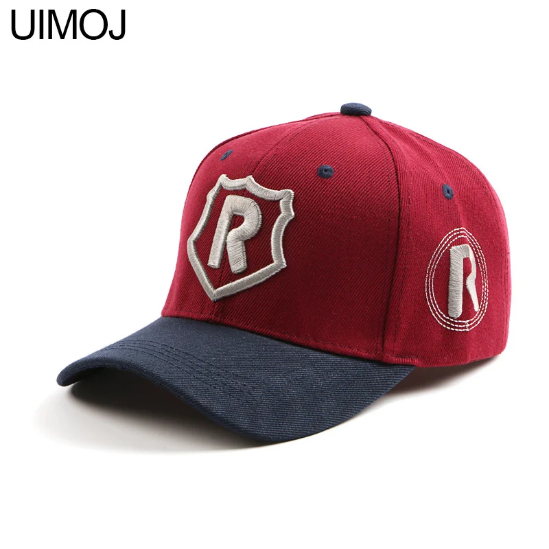 Кепка UIMOJ с вышитыми буквами R повседневная весенняя шапка цветными блоками