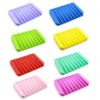 sale 1pc 2019 new silicon flexible soap dish storage soapbox kitchen bathroom antiskid holder popular home supplies