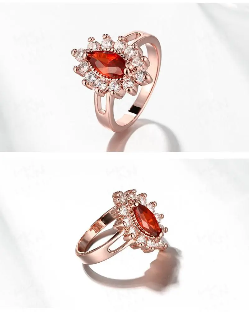 

Wedding Rings Ruby Femme Engagement Big Ring for Bijoux Angel Round-shaped Zircon Ring Women Diamand Jade Jewelry