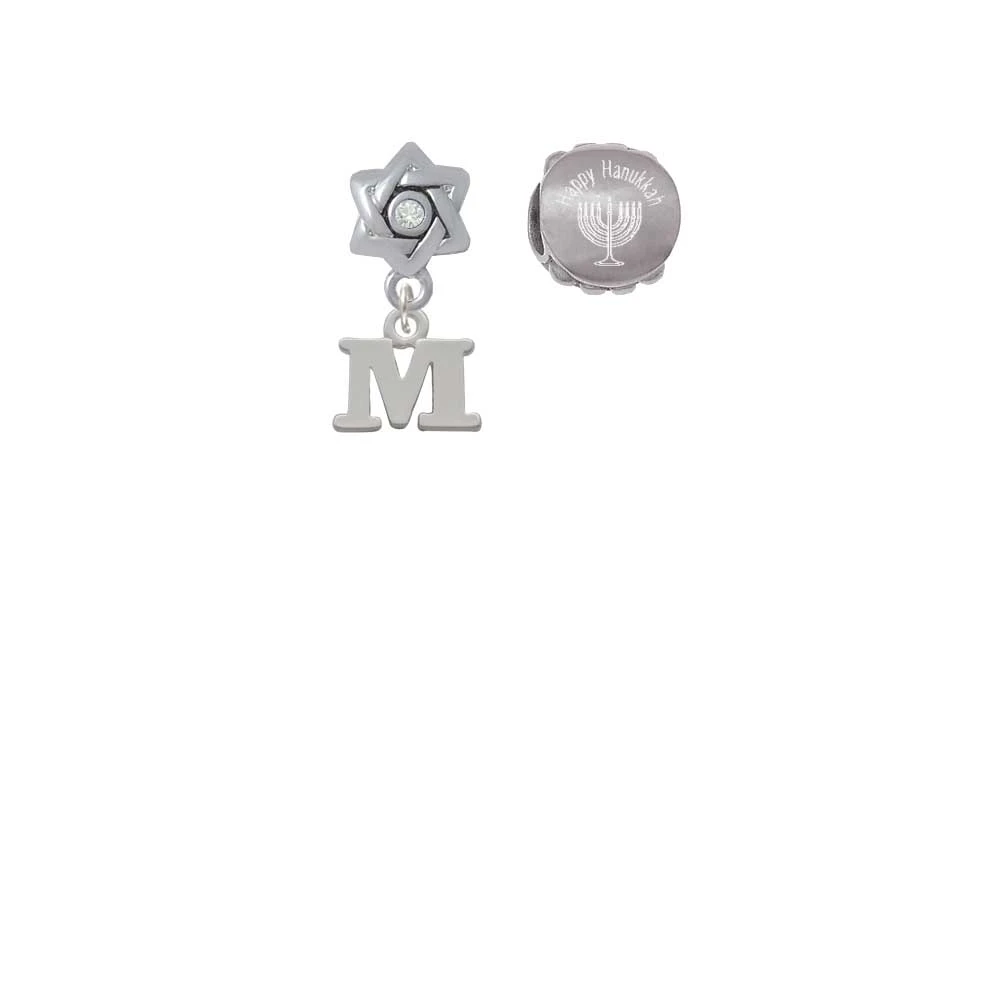 Silvertone МАЛЫХ Initial-М-Happy hanukkah шариках (набор из 2) |