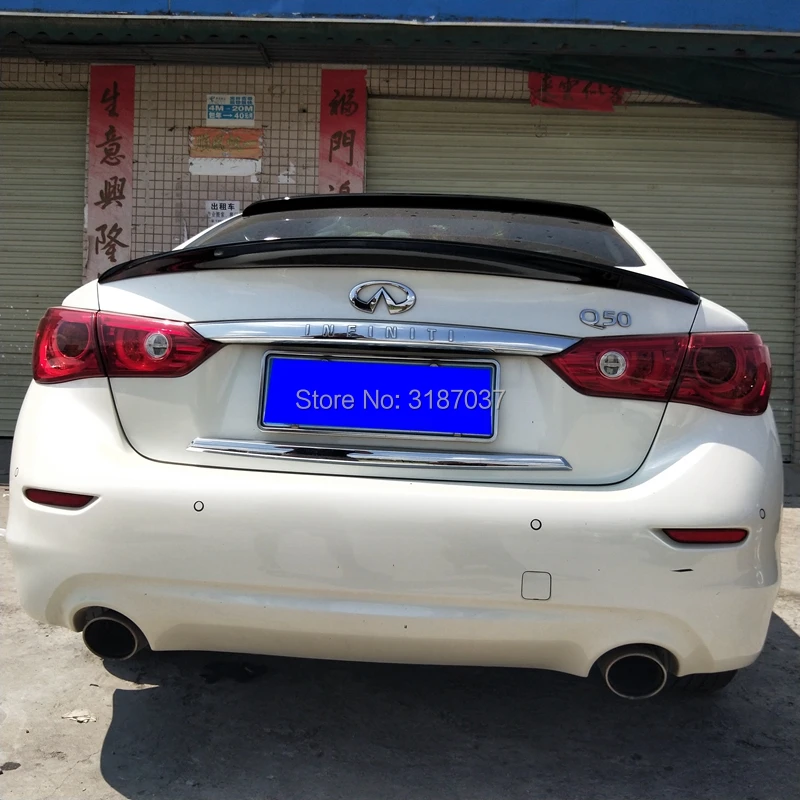 Спойлер для Infiniti Q50 2014 2015 2016 из АБС пластика Неокрашенный детской крышки