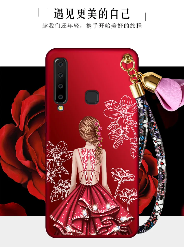 Чехол ALIVO для Samsung Galaxy A9s мягкий силиконовый чехол с объемным рельефным цветком и