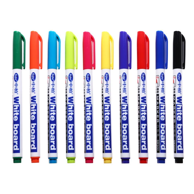 

10 Colors Multicolor Erasable Waterproof Whiteboard Pen School Art Supplies Markers Pen Fine Liner Permanent Stationery 04324