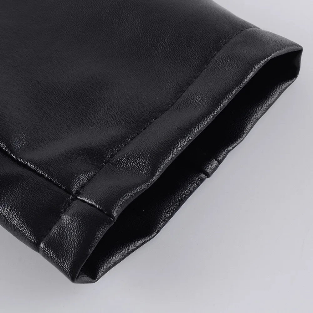 Женская укороченная мотоциклетная куртка уличная одежда 3xl размера плюс кожаное