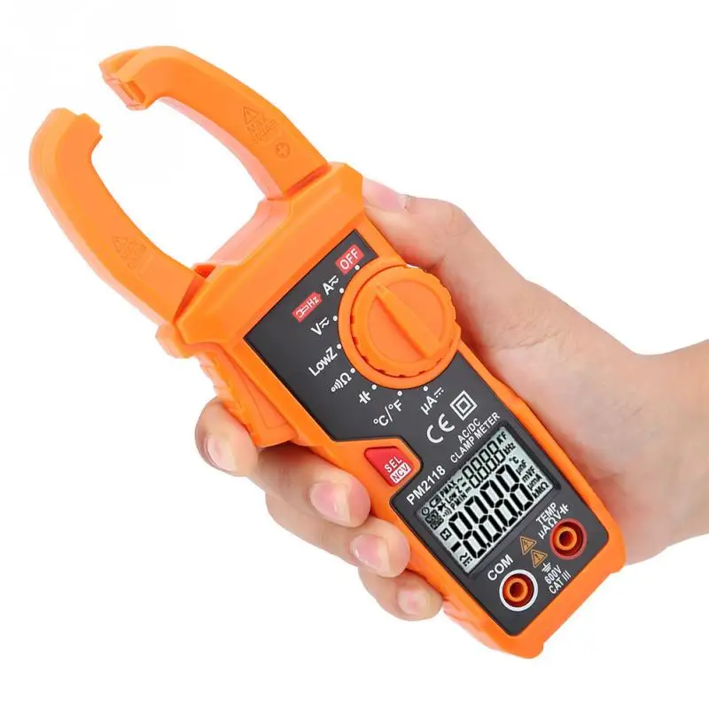 Мультиметр зажим PEAKMETE PM2118 с двойным дисплеем переменный/постоянный