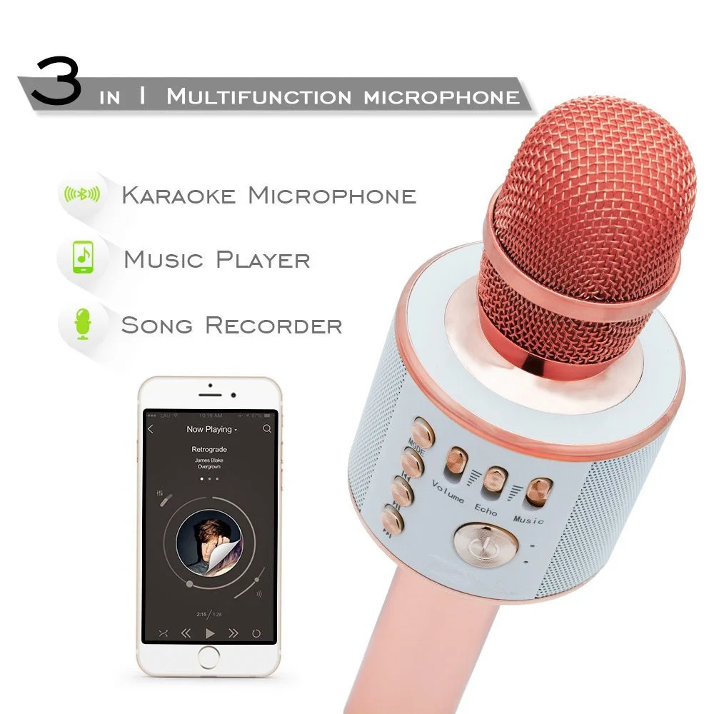 K38 Bluetooth караоке микрофон беспроводной профессиональный плеер динамик с Carring
