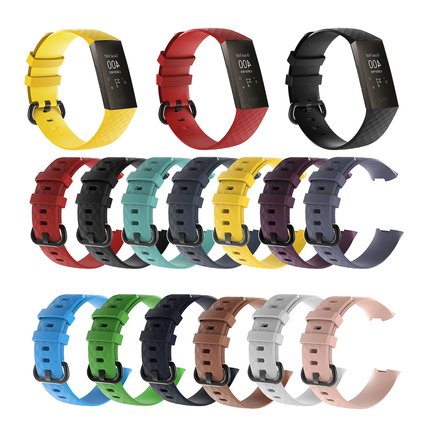 Силиконовый браслет для Fitbit Charge 3 Smart Band Bracelet замена Смарт аксессуаров Размер S