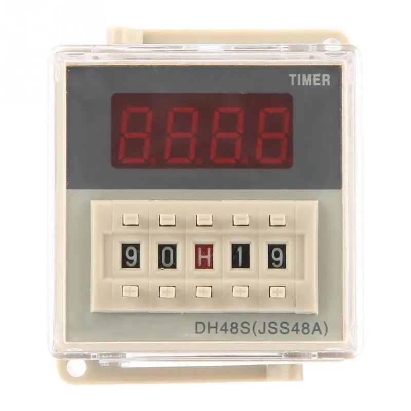 DH48S-1Z Power On Delay Timer Relay Digital Display 0.01S-99H99M AC 220V with Base | Строительство и ремонт