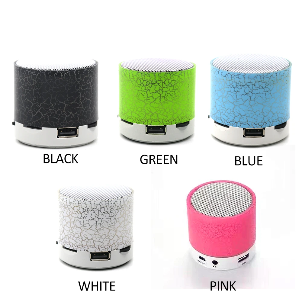 Портативные красочные мини Bt колонки беспроводные Hands Free LED спикер TF USB FM звук