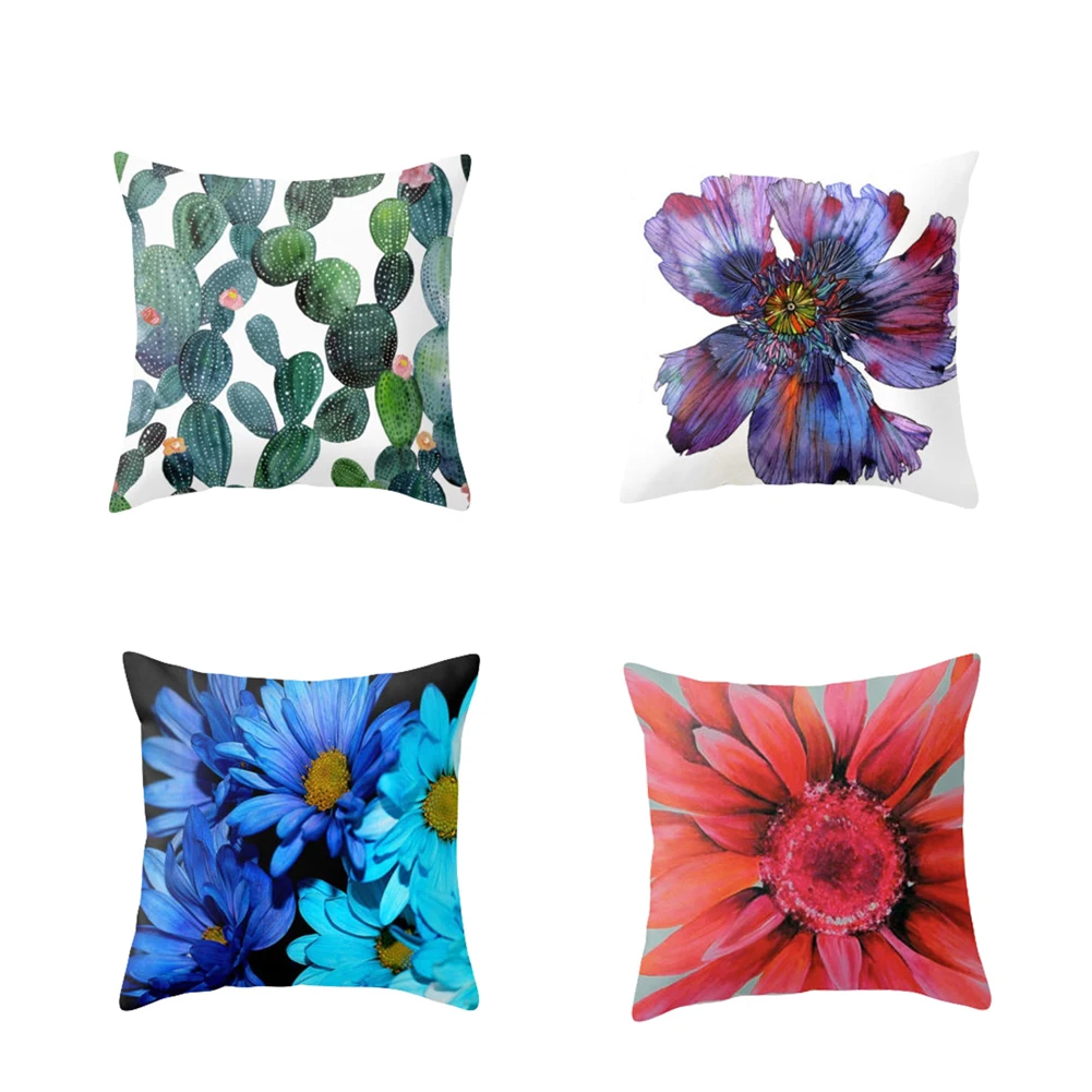 Элегантный цветочный кактус Наволочка на подушку чехол для подушки дивана