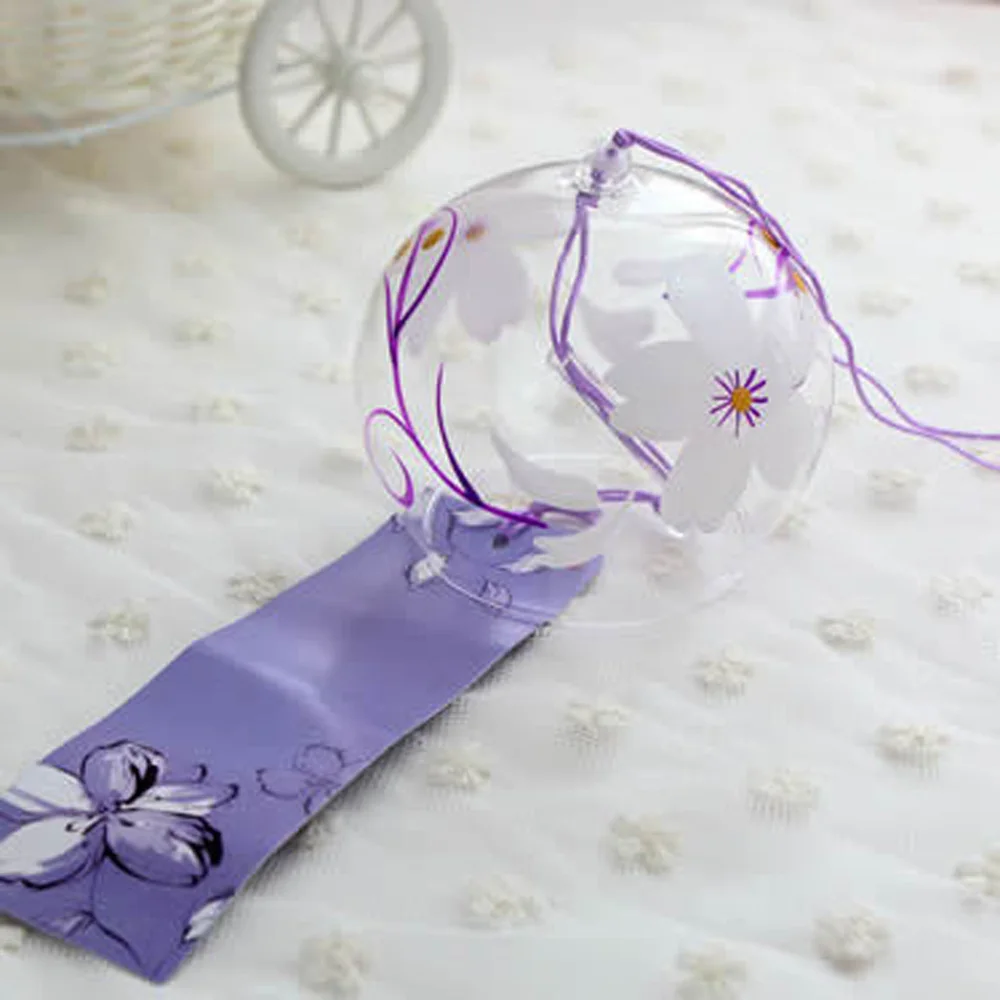 Японский стиль стекло Ветер Chime колокольчик оберег номер висит Furin ветер