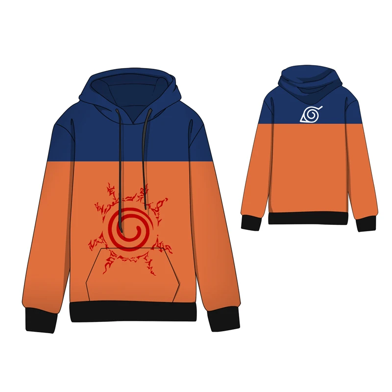 Горячие аниме Hokage Наруто косплей толстовки Стандартный с капюшоном зимние топы