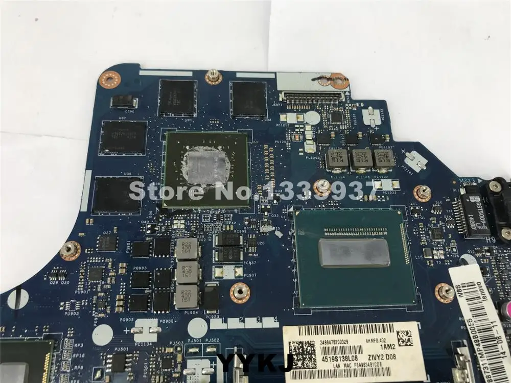 Материнская плата ZIVY2 LA-B111P для ноутбука Lenovo с процессором i7 GTX 960M 4 ГБ 100%