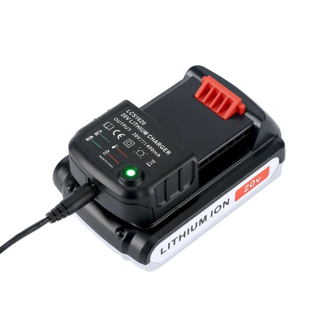 Перезаряжаемое зарядное устройство LCS1620 20V для BLACK & DECKER литиевая батарея