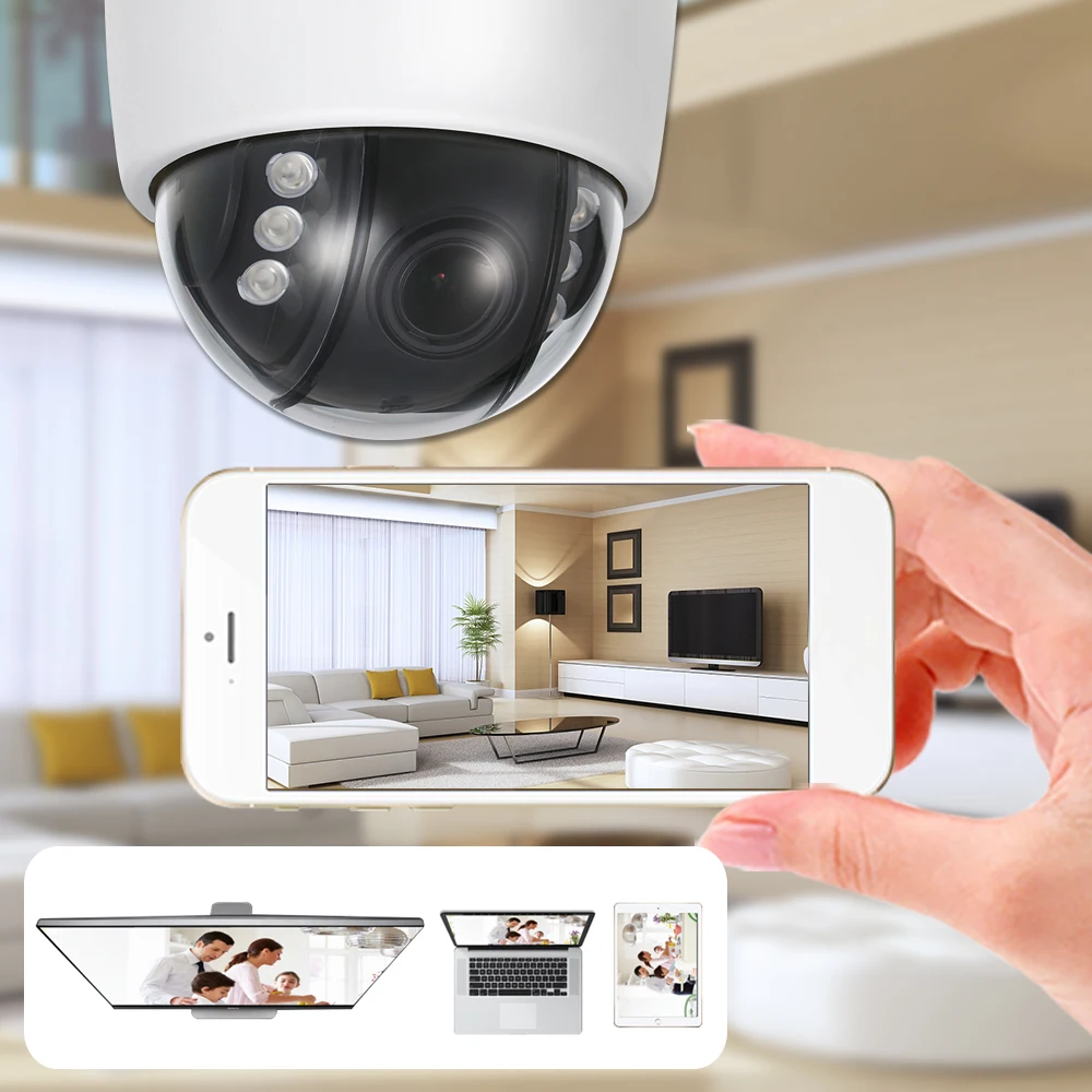

HD 1080P Wireless WIFI IP Camera Dome PTZ Camera Support P2P Phone APP with TF Card Slot Surveillance CCTV Security WIFI Camera