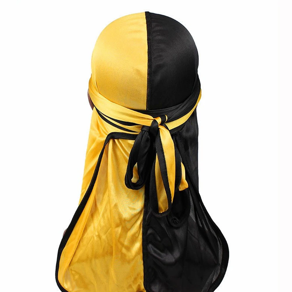 Атласная бандана Durag унисекс тюрбан шелковый длинный шарф шапка головной убор