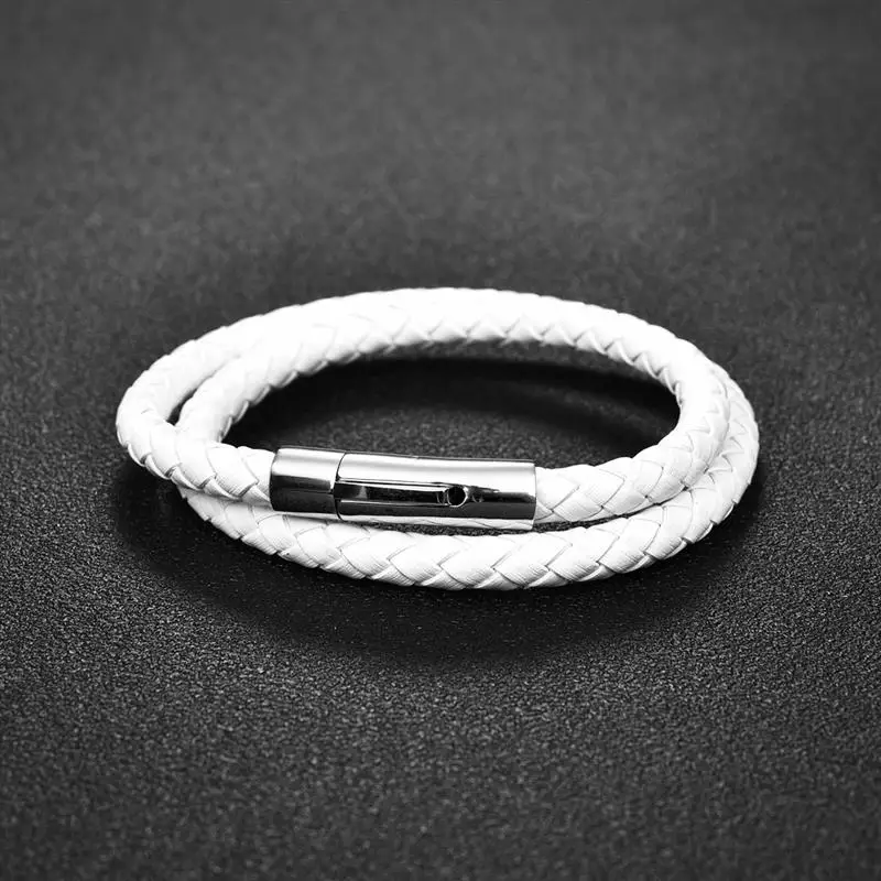 OBSEDE Модные мужские ювелирные изделия браслет из натуральной кожи магнитный со