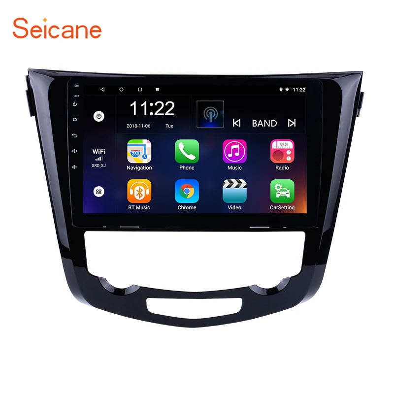 Автомагнитола Seicane мультимедийный проигрыватель 2din на Android 10 1/8 1 с GPS навигацией 9 0