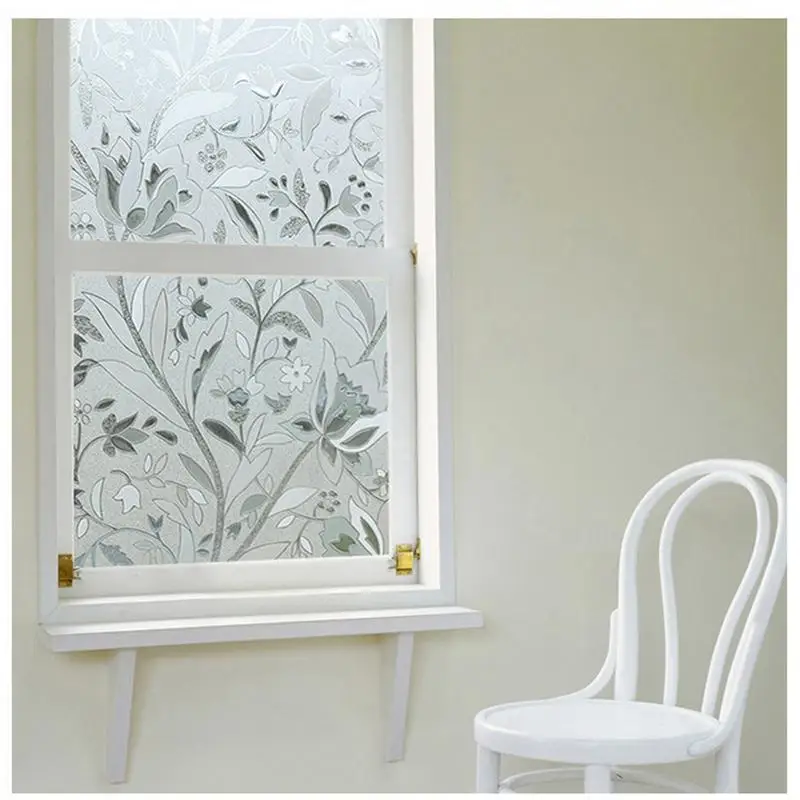 Windows Frosted Glass Film Lectrostatic Glue-free Privacy Stained Bathroom Shading Sun Protection Mirror | Дом и сад