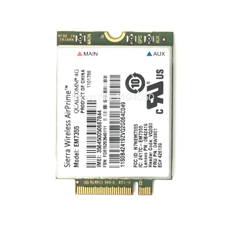EM7355 4G LTE карта WWAN 04W3801 GOBI5000 для Lenovo X240 W540 T440P T431S модуль|3G модемы| |