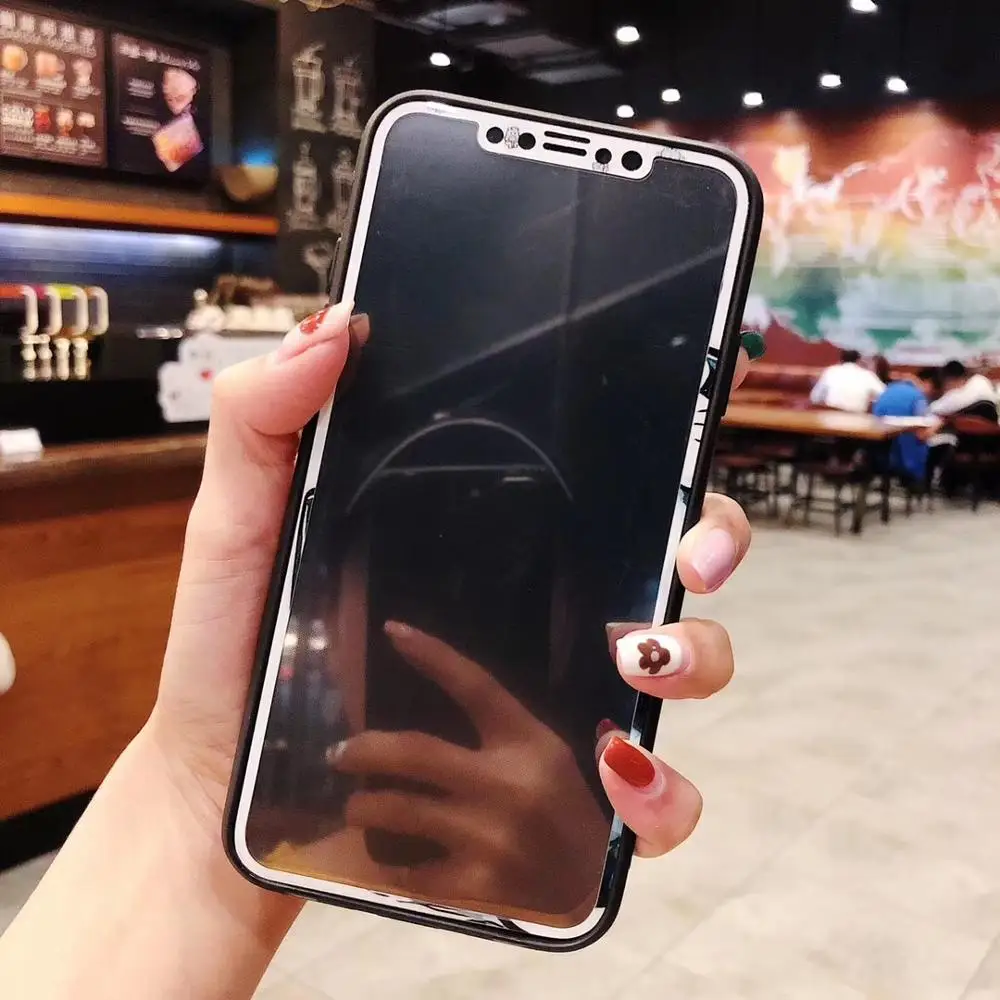 Для iPhoneX Xs 10 мультфильм Disny кошка собака блеск глянцевый мягкий край передний