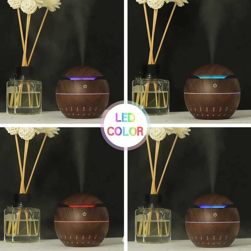 Диффузор эфирных масел с 7 меняющимися цветами светодиодными лампами и баком