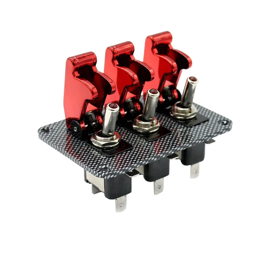 12V тумблер реле двигателя зажигания углеродное волокно поверхностная панель с