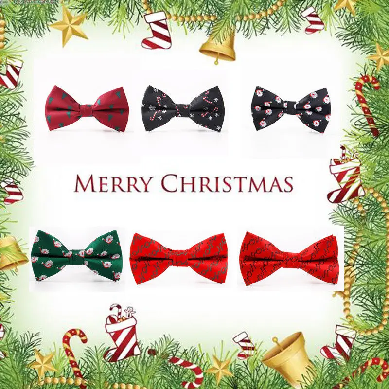 Mens Christmas Tie Party Accessories Creative Bow Xmas Ties | Аксессуары для одежды