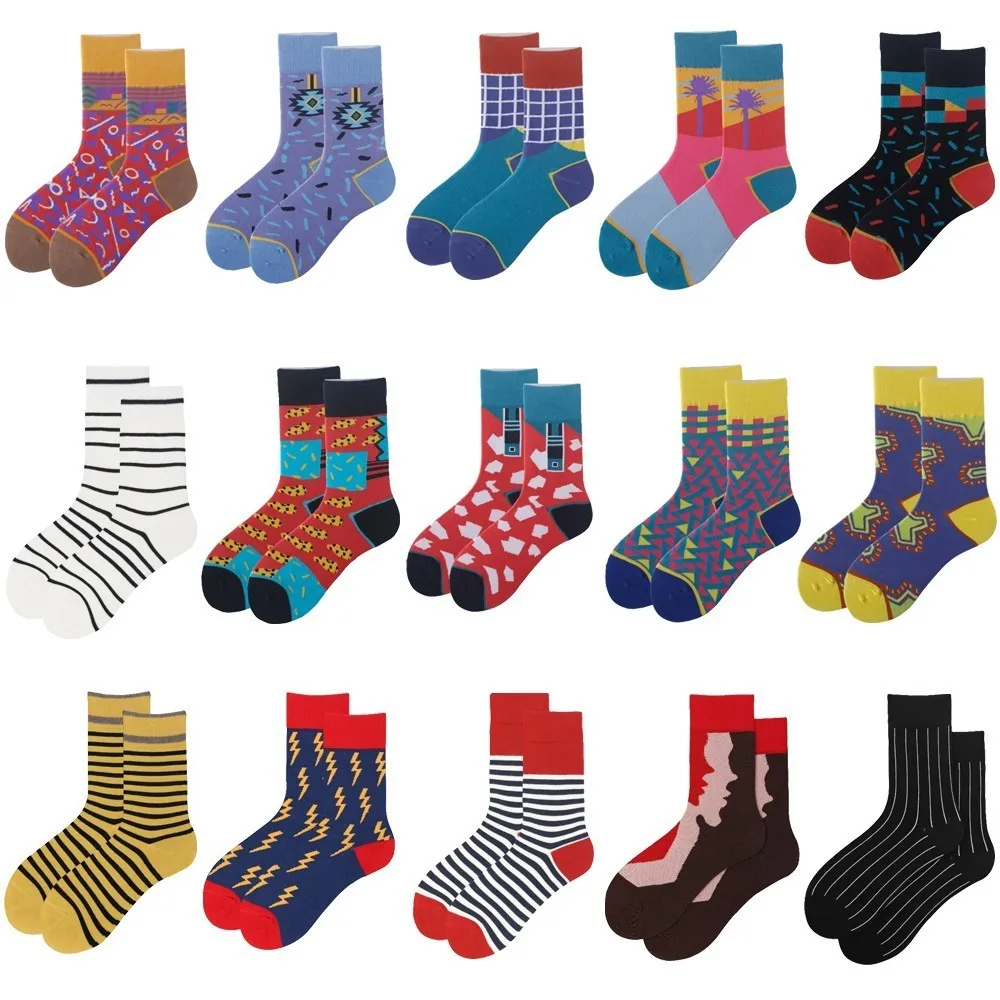 Женские носки Новинка 2020 года Сезон весна Модные Носки с рисунком 24 цвета Тренд