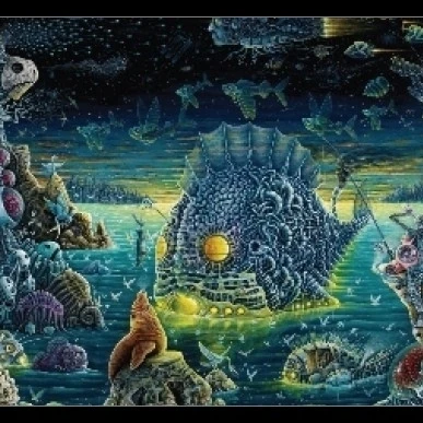Ламинированный и Обрамленный плакат Night Trawlers Ii (36X24) | Дом сад