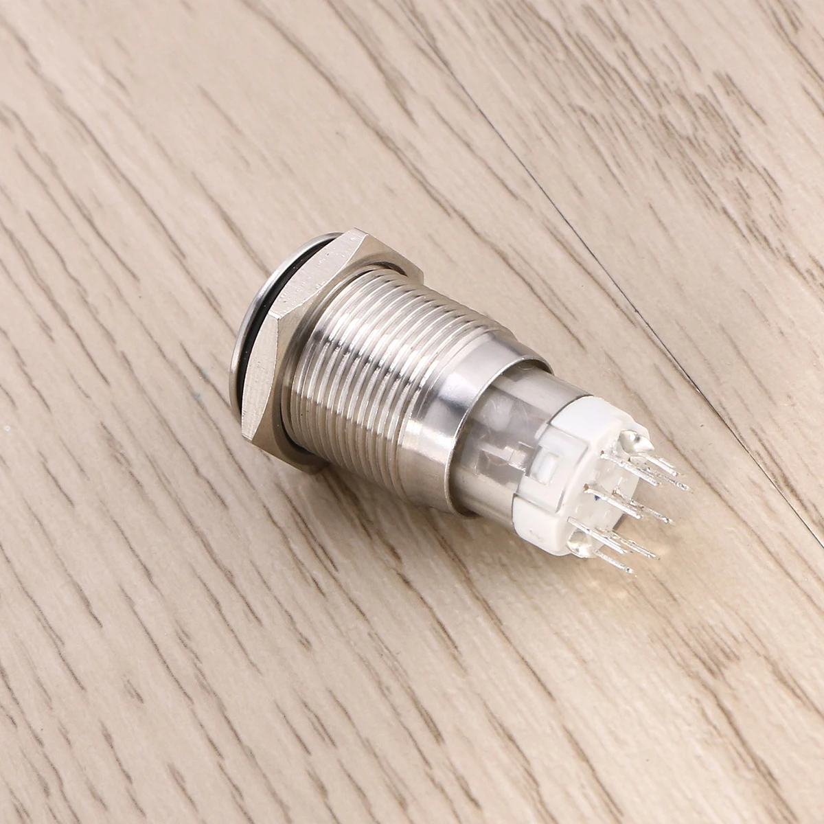 DC12V 16 мм 5/8 &quotсинее красное кольцо Led металлический Мгновенный кнопочный