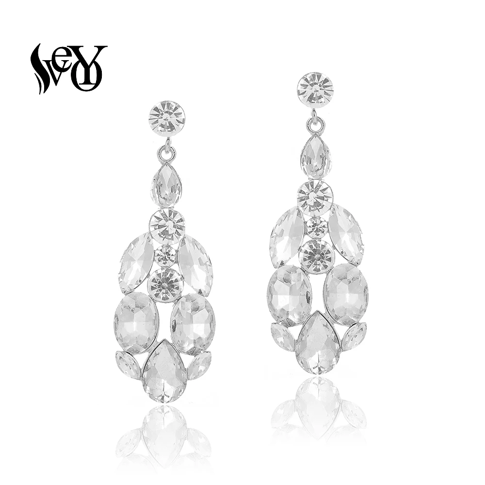 

VEYO Trendy Geometry Crystal Drop Earrings for Women Fashion Jewelry New Gift