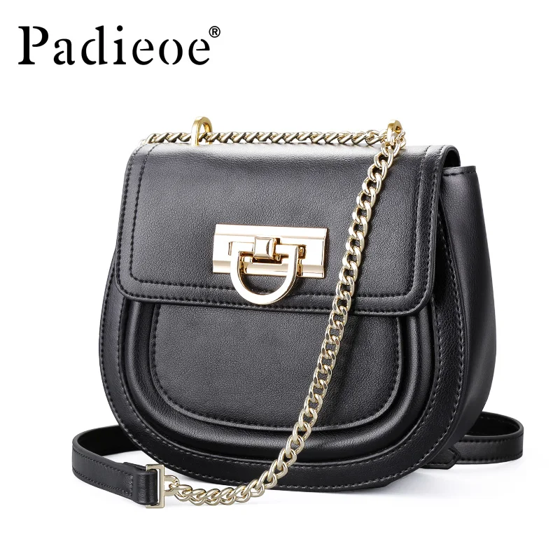 

Padieoe 2019 new bags for women messenger bag leather luxury shoulder bag evening bag fashion crossbody purse vintage