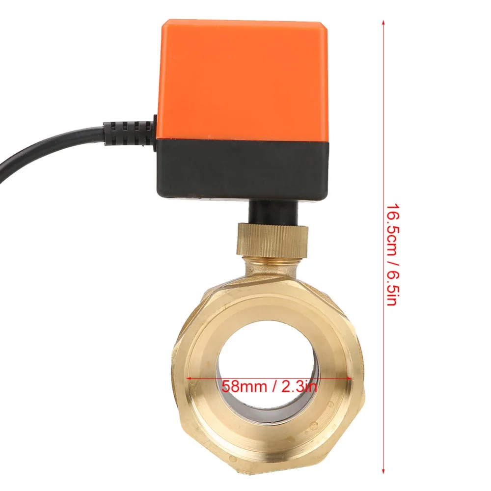 AC 220V G2 DN50 2-полосная 3-жильный 2-точечный Управление латунные заклепки