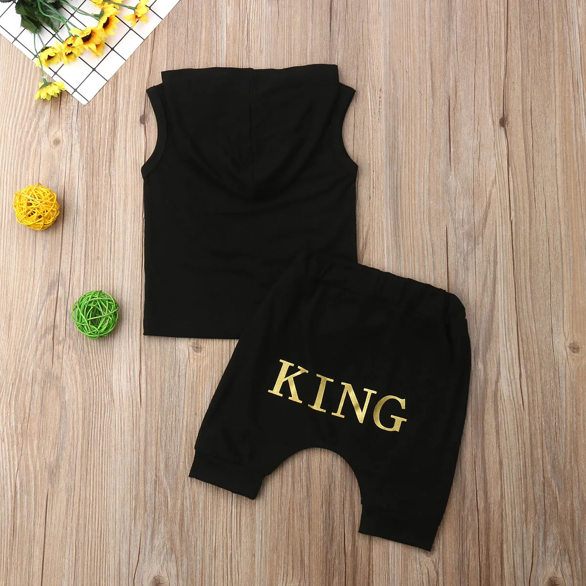 3M-3Years Toddler Baby Boys Hooded Tops T-shirt Harem Pants Shorts 2PCS Outfits Clothes | Детская одежда и обувь