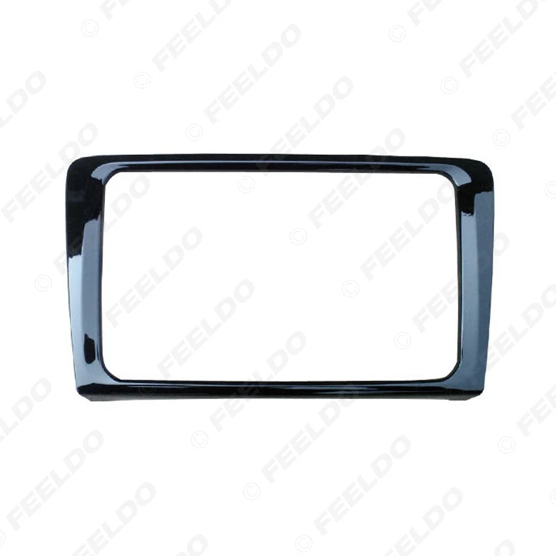 FEELDO Glossy Black Car 2DIN Dash Radio Stereo Fascia Frame For Volkswagen Santana 2013-2016 Refitting Panel Installation | Автомобили и