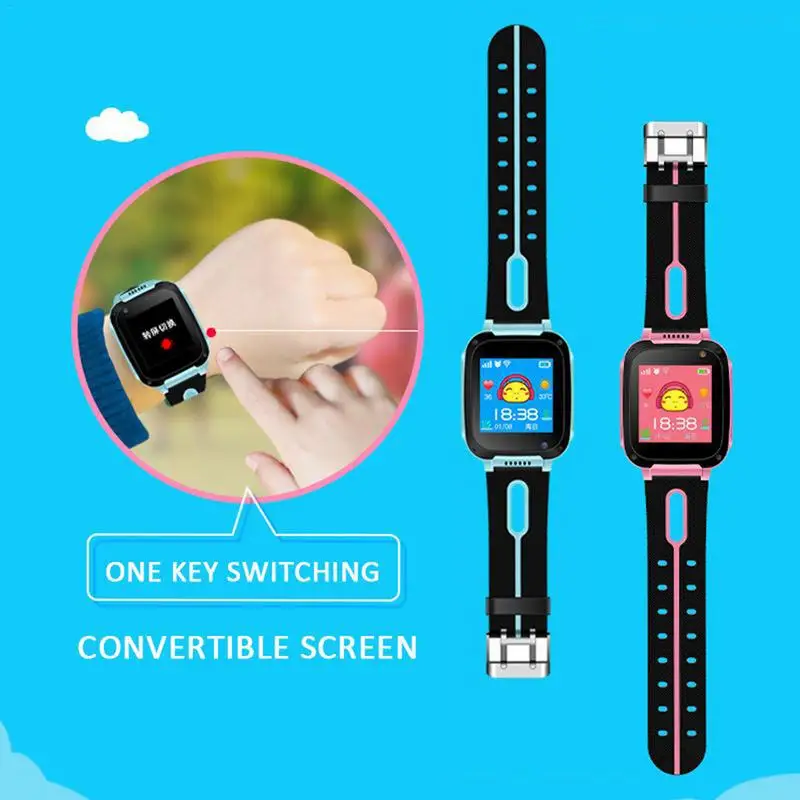 Новые смарт-часы V6 Детские с смарт-часами GPS трекер Bluetooth Анти-потерянный монитор
