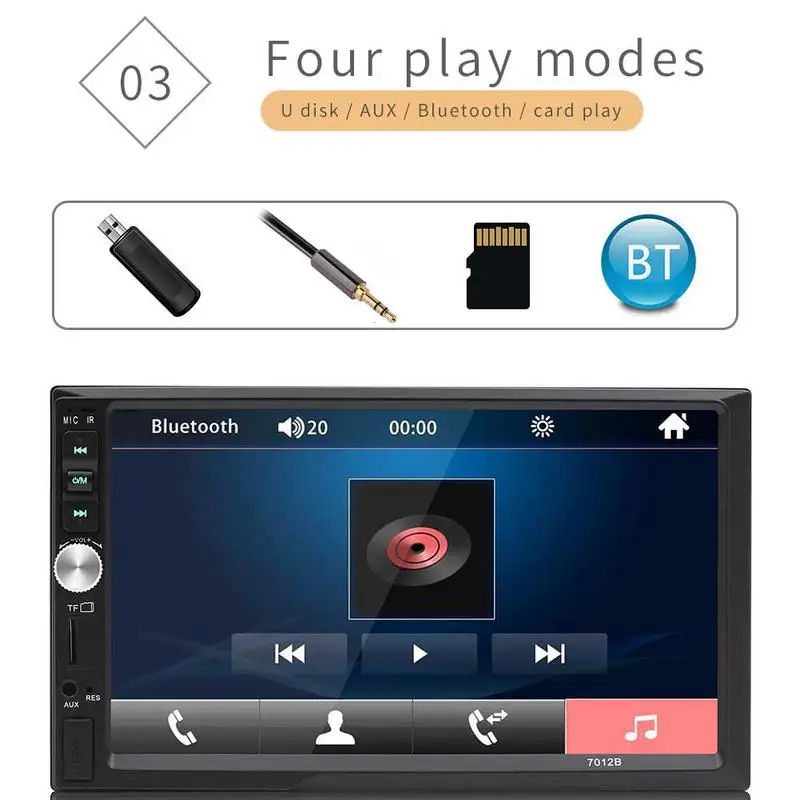Bluetooth автомобильное радио lcd HD 7 дюймов АВТОМОБИЛЬ MP4 карта машина автомобиль MP5