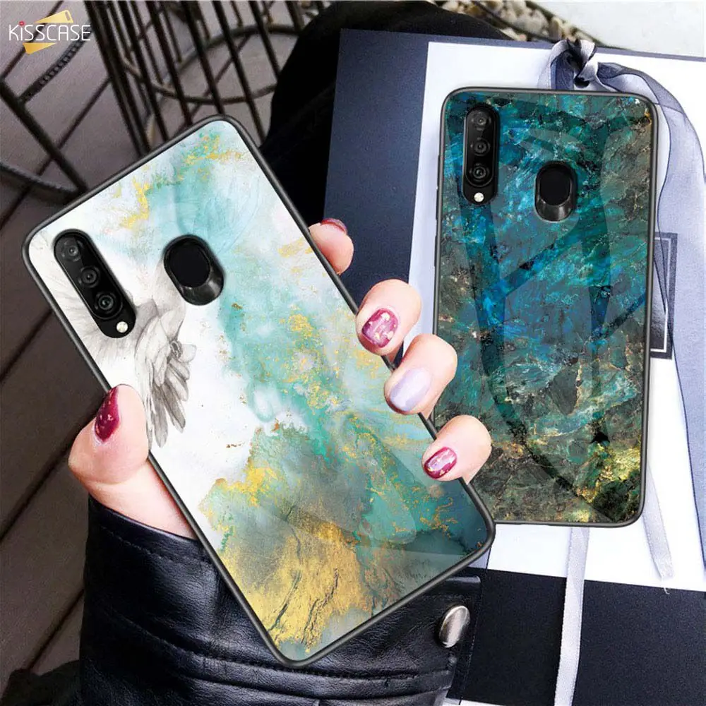 KISSCASE чехол из мраморного стекла для Samsung Galaxy A7 2018 A50 M10 M20 30 телефона S10 S9 S8 Plus S7 Edge