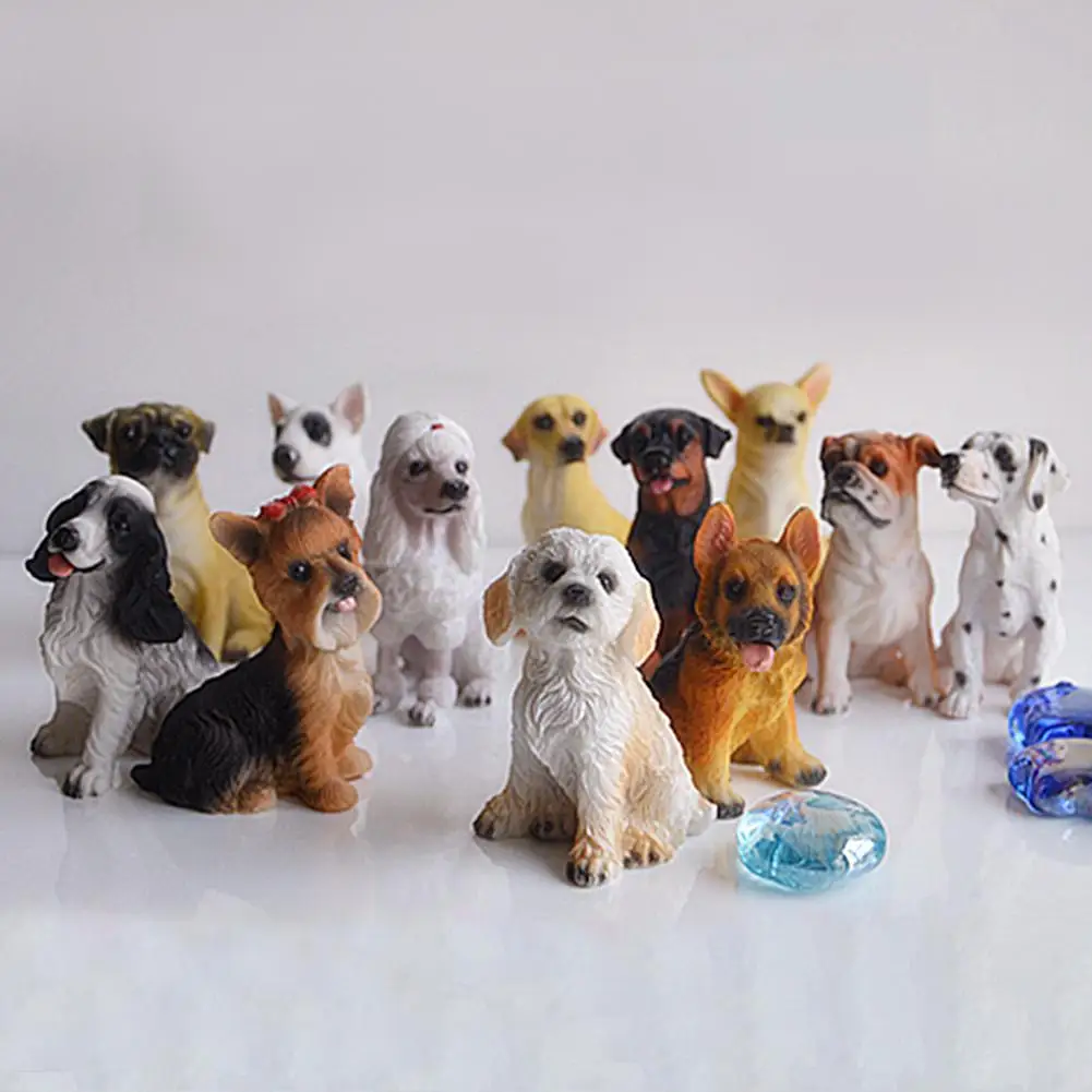 Фигурки очаровательных собак из смолы миниатюрные фигурки для изготовления