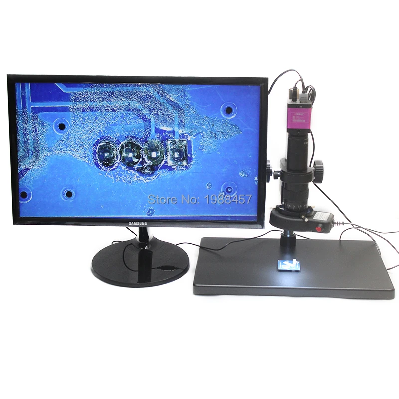 Промышленный микроскоп камера HDMI выход карта хранения фото видео + 10X-180X C-mount