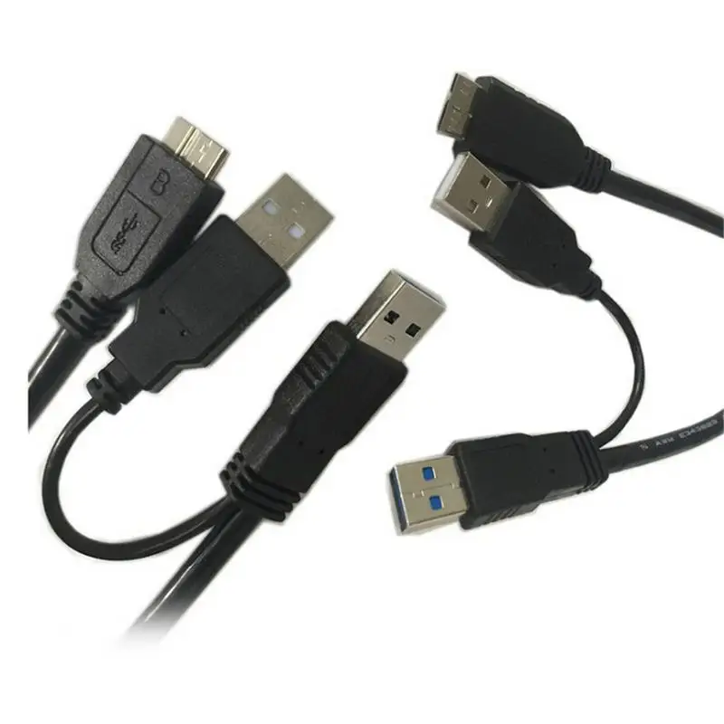 0 5 м сдвоенный USB 3 к Micro b Переносной жесткий диск переходник Кабель для передачи