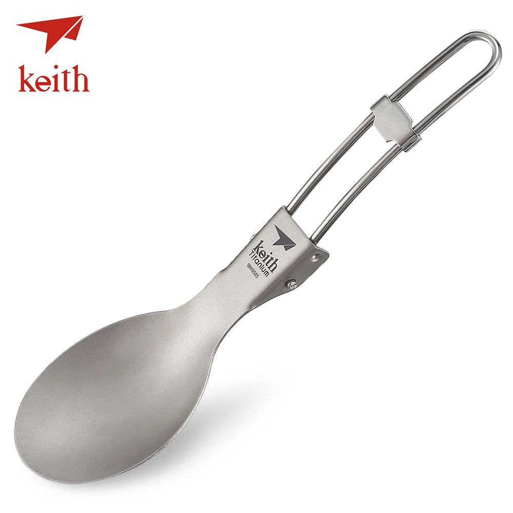 Кит Титановая Ложка Складной уличный для кемпинга столовая ложка портативная