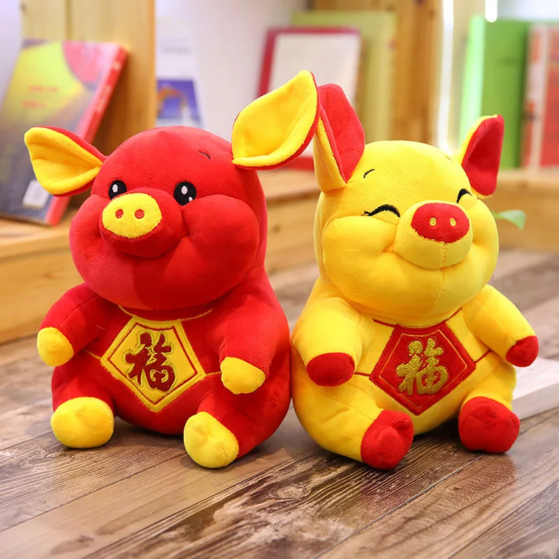2019 Свинья новый год Китай свинья Подушка плюшевая Мягкие игрушки Новогодние