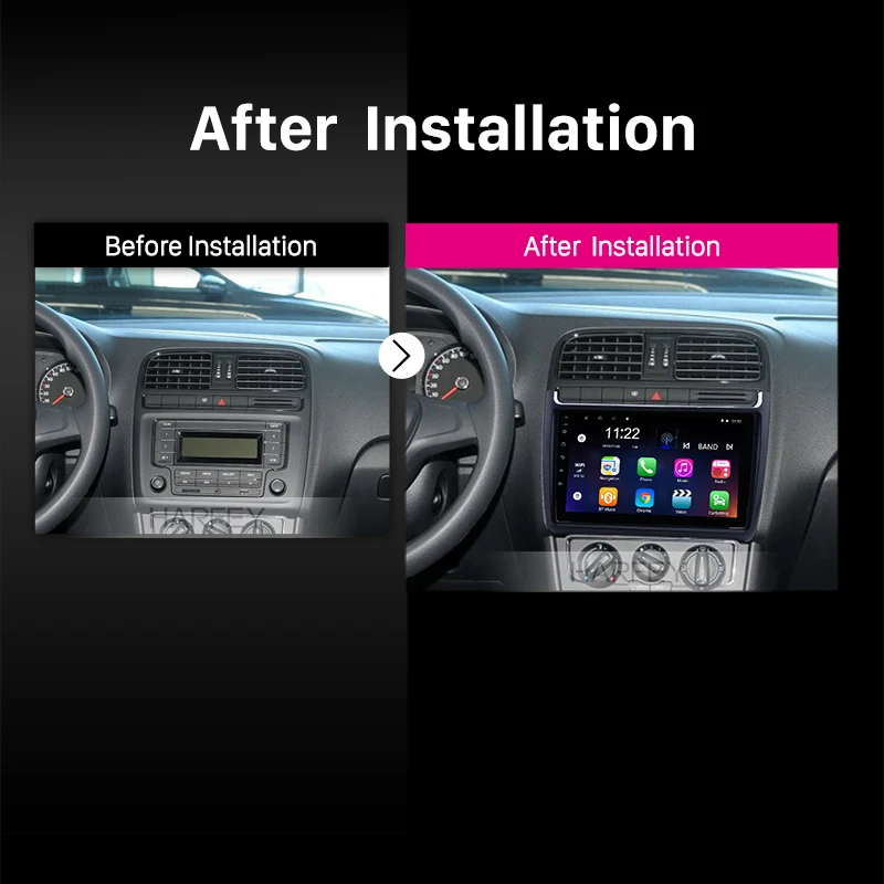 Просвет Harfey Android 7 1 9 &quotавтомобильное радио для Фольксваген Поло 2012 2013 2014 2015 2Din GPS