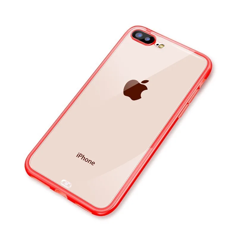 Прозрачный тонкий цветной чехол для телефона IPhone X XS XR Max 6S 6 7 8 Plus модный