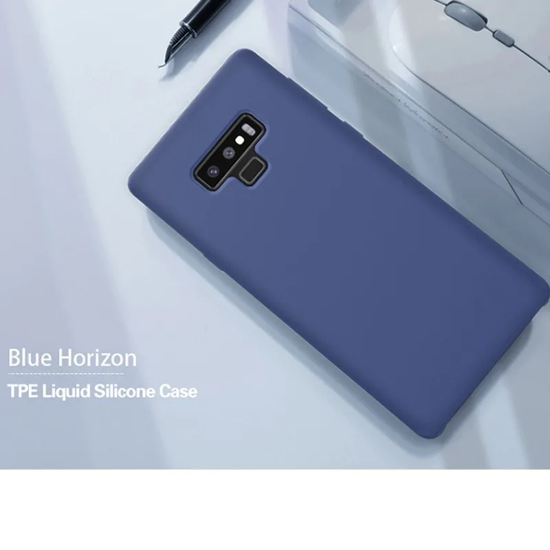Buluby Оригинальный жидкий силиконовый чехол для телефона Samsung Galaxy Note 9 мягкая