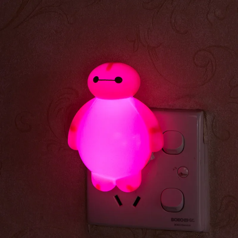 Креативный мультяшный светодиодный ночник Baymax для темной ночи прикроватная